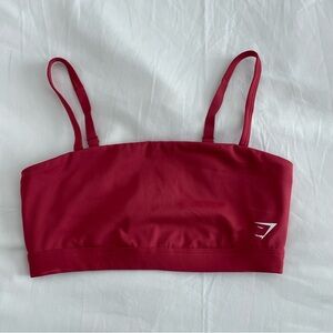 Gymshark Red Bandeau Sport Bra